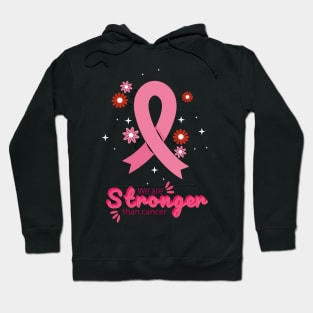 We are Stronger Than Cancer, Breast Cancer Awareness Month, In October We wear Pink Ribbon Hoodie